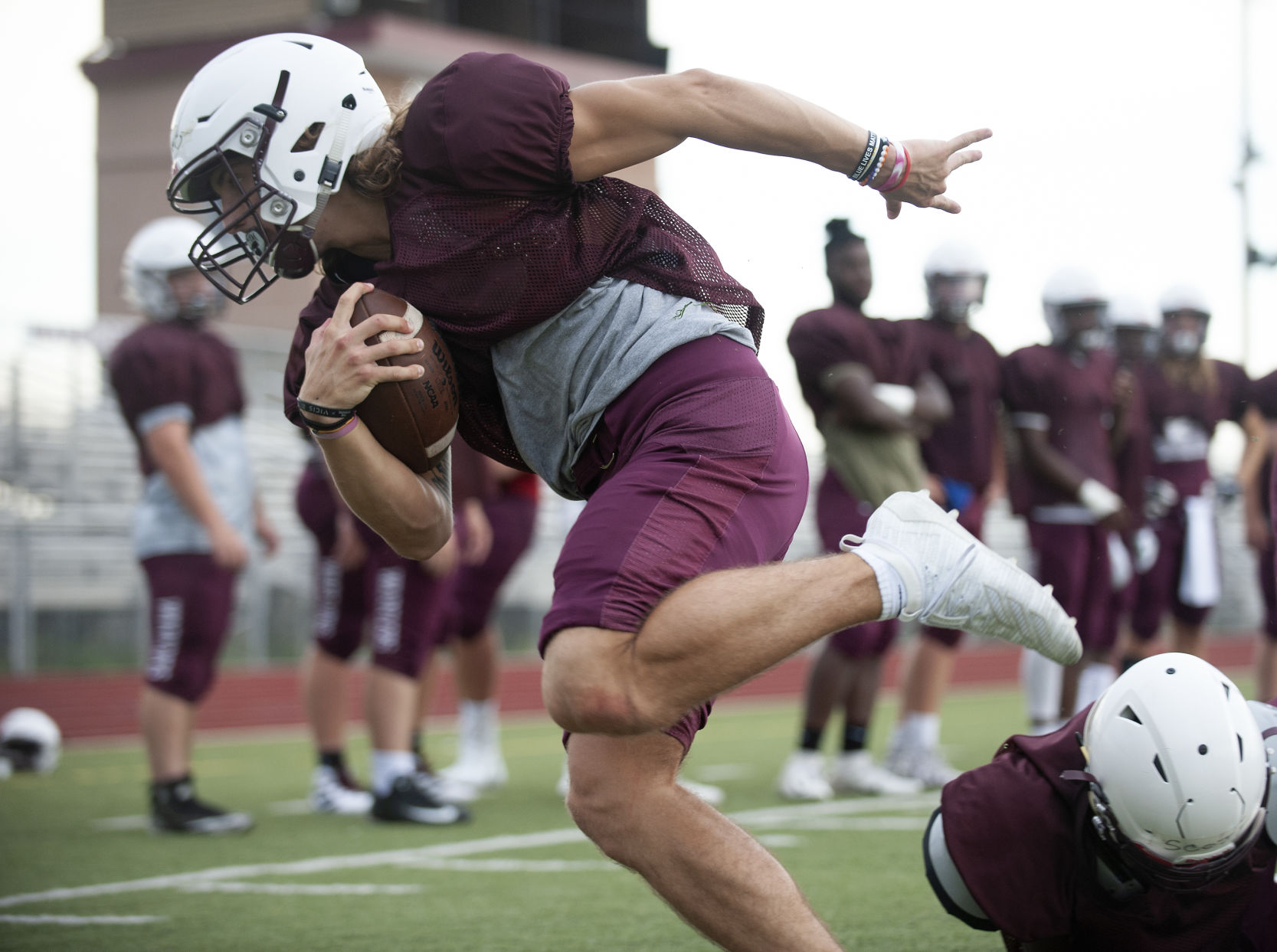 St. Charles West football practice